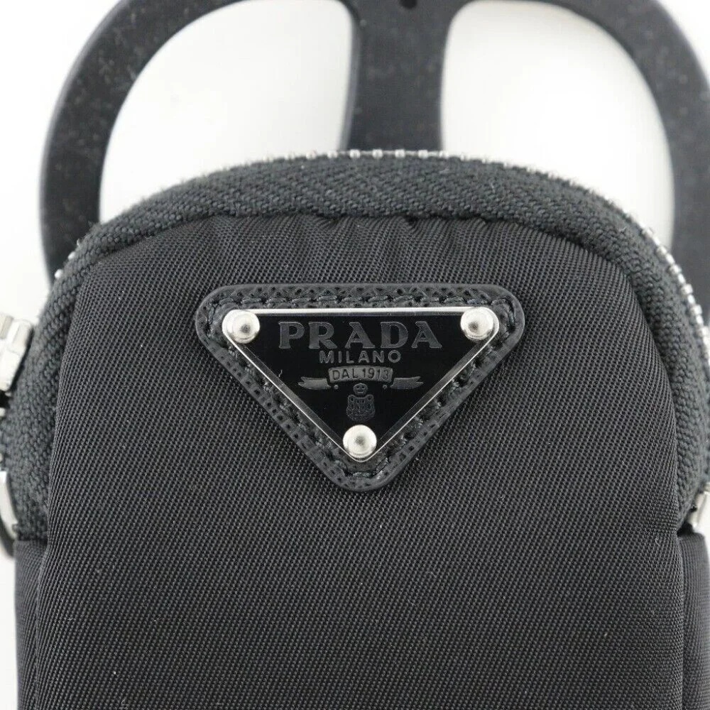 PRADA Smartphone holder with pouch Smartphone case 1ZT016 2DMJ NERO black ...